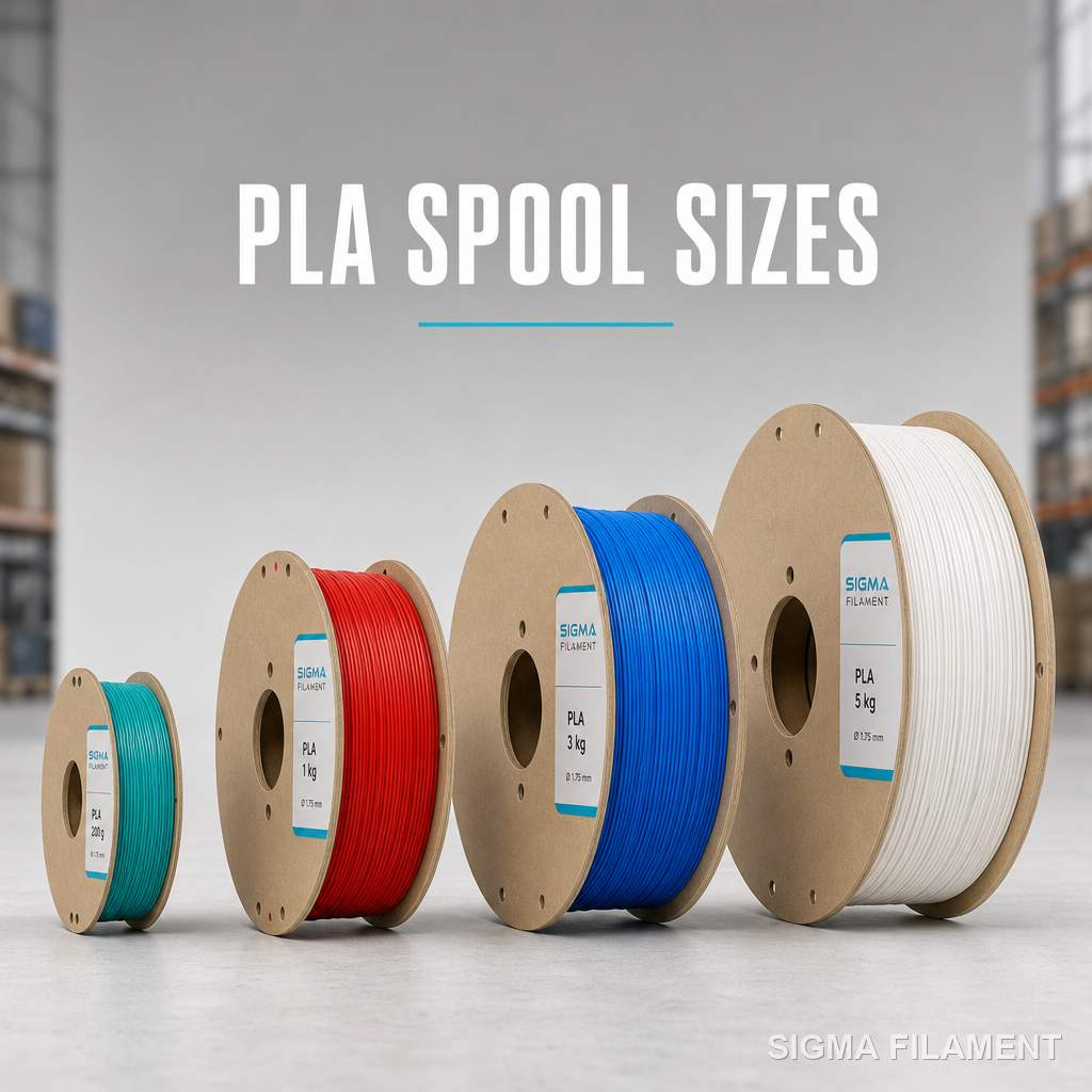 PLA spool sizes and weight: a complete 2026 guide